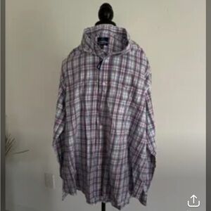 NWT XL button down shirt plaid shirt ML+7